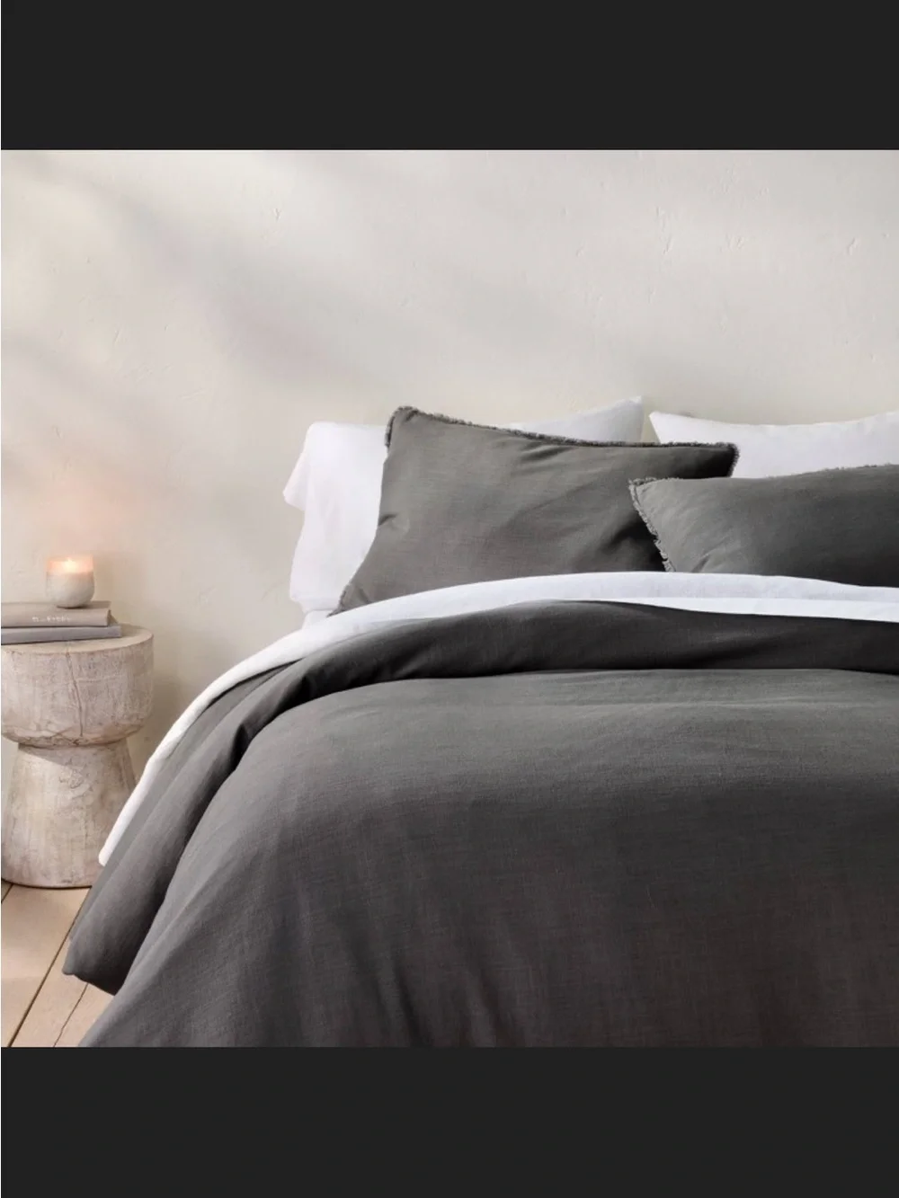 Casaluna Dark Gray Duvet Cover Set
